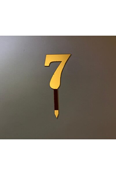 Pleksivent زخرفة كعكة بليكسي مرآة ذهبية اللون مكونة من 7 قطع