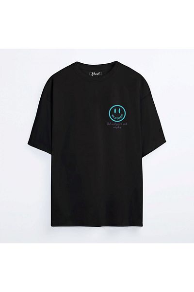 Shout Unisex Black Shout Oversize Γιατί τόσο σοβαρό μπλουζάκι Oldschool