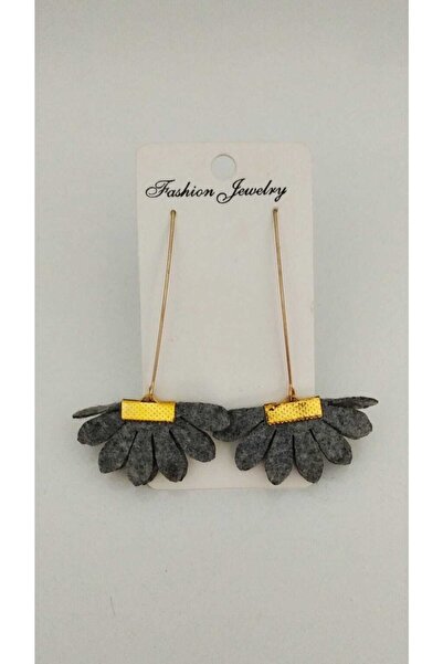 Genel Markalar Zara Yaprak Model Sallantılı Gri Renk Küpe