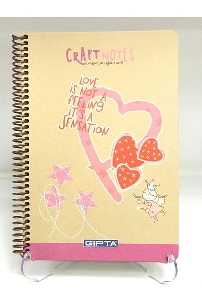 Gıpta Craft Notes Spiral Hard Cover Notebook 17x24 100 Sheets Lined