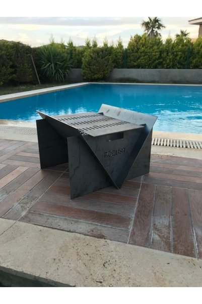 ROBUST Home garden Robust Porto 550 Izgaralı Bahçe Şöminesi Ateş Çukuru Soba Mangal
