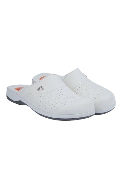 Ceyo Unisex White Closed Front Gel Based Hospital Slippers