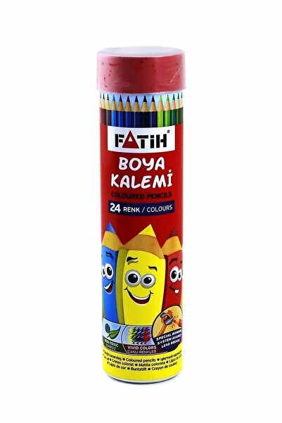 FATİH KALEM قلم طلاء كامل الحجم بأنبوب معدني 24 لونًا