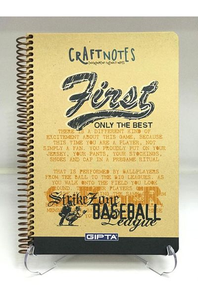 Gıpta Craft Notes Spiral Hard Cover Notebook 17x24 100 Sheets Lined