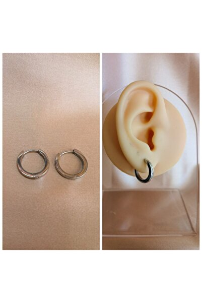 Bylin Takı Surgical Steel Hoop Earrings. Diameter 12 Mm, Thickness 2.5 Mm