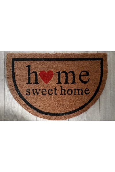 GizHome Koko Half Moon Door Mat 40X70 Home Sweet Home Heart Framed