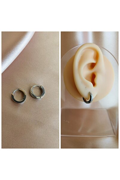 Bylin Takı Surgical Steel Hoop Earrings. Diameter 9 Mm, Thickness 2.5 Mm