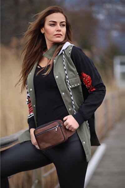 TULEİ Unisex Hakiki Deri Kahverengi Bel Çantası