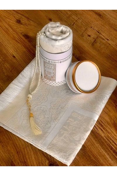 enti ev tekstili Dowry Gift Luxury Boxed Prayer Rug Set