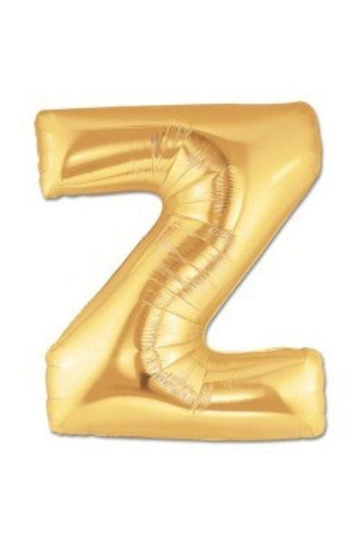 parti sürprizi Foil Balloon Letter Z Gold Color 100 Cm