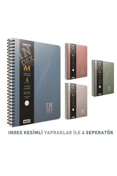 Gıpta Index Spiral Metallic Hard Cover Notebook 17x24 Cm - Striped