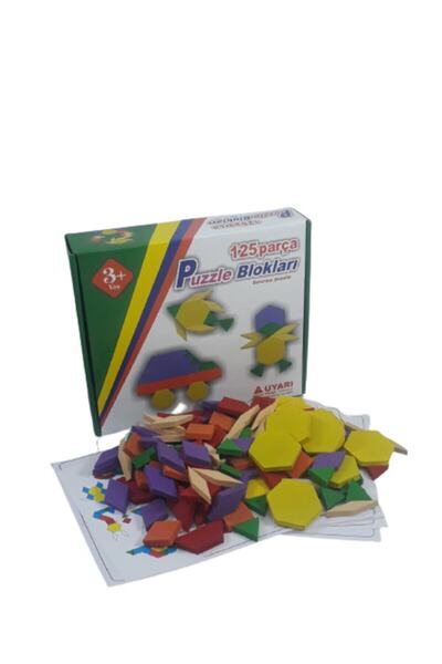 HAMAHA Ahşap Eğitici Geliştirici 125 Parça Tangram Yeni Kutu Oyunu