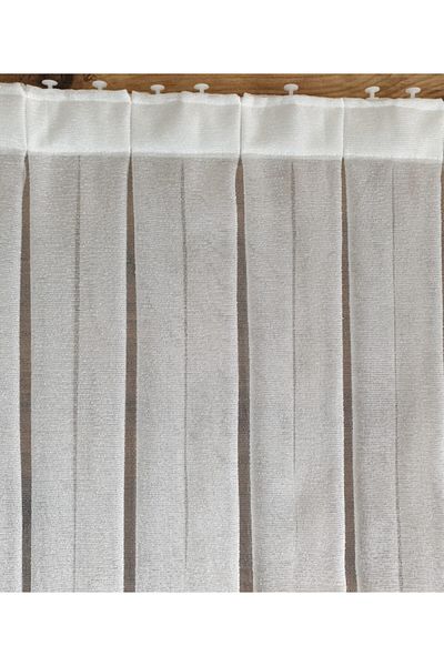 lüks House Tulle Curtain Plain Leaded Pleat 1e2.5 Hardness