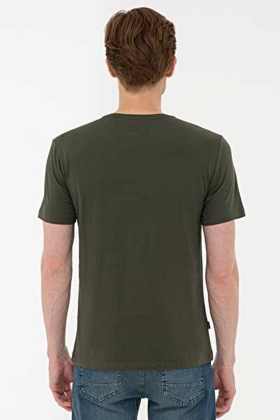 Pierre Cardin T-shirt Khaki Slim Fit Crew Neck