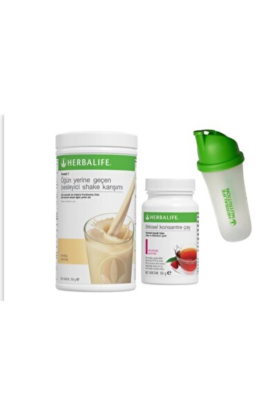 Herbalife Set 1 Adet Vanilya Shake 1 Adet Ahududu Çay 50 gr 1 Adet Shaker