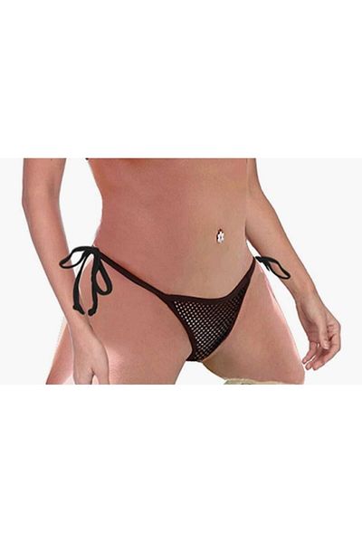 lovebox Tanga sexy - Femei, țesătură din plasă cu cravată laterală