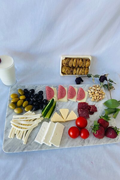 PeraMarble Doğal Mermer Leylak Dikdörtgen Kahvaltı Sunumluğu