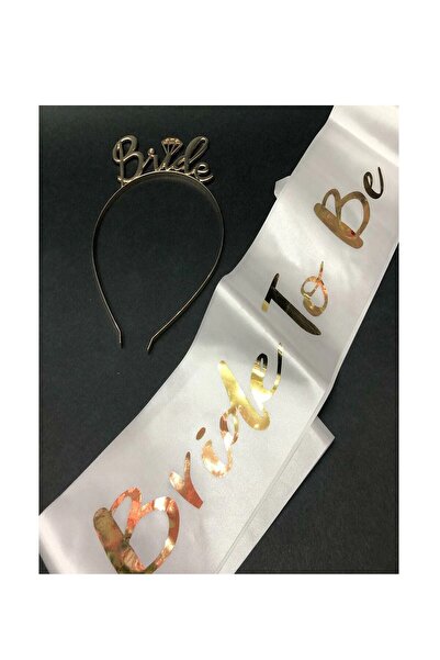 Happyland Gold Bride To Be Taç Kuşak 2 Li Set