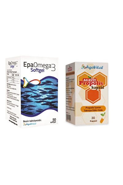 AGAVİTAL زيت السمك Epaomega - 50 كبسولة سوفجل وأجافيت دنج