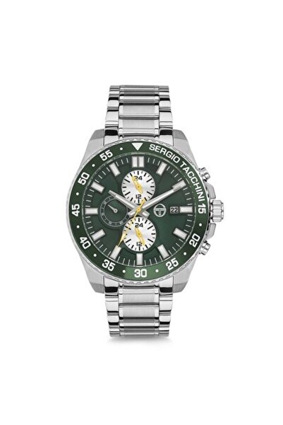 Sergio Tacchini St.8.106.06 Metal Yeşil Spor Erkek Kol Saati 24ay Garanti