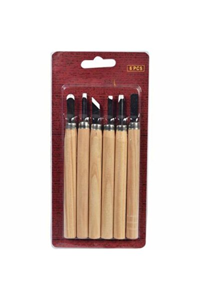 Mashotrend 6 Lı Ahşap Oyma Seti - Ahşap Ağaç Oyma Hobi Seti