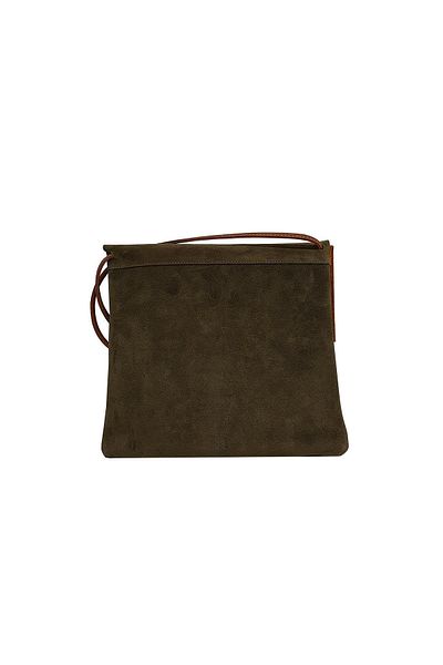 Ysmn Genuine Leather Suede Crossbody Women's Khaki Shoulder Bag Yc011987hsd