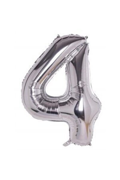 parti sürprizi بالون فويل عدد 4 لون فضي 100 سم