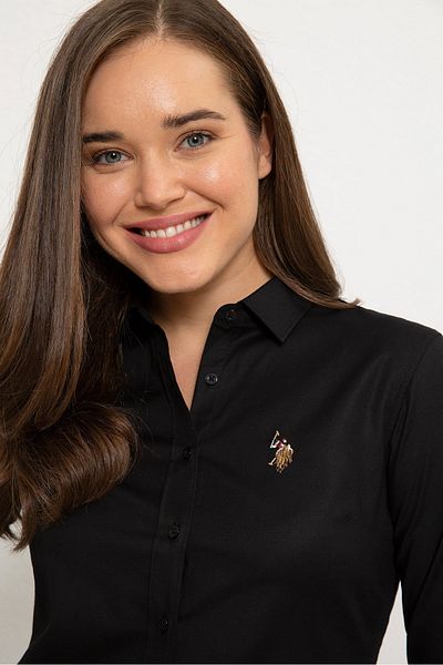 U.S. Polo Assn. Cămașă neagră de damă
