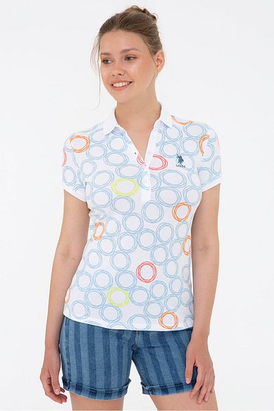 U.S. Polo Assn. Λευκό γυναικείο T-Shirt