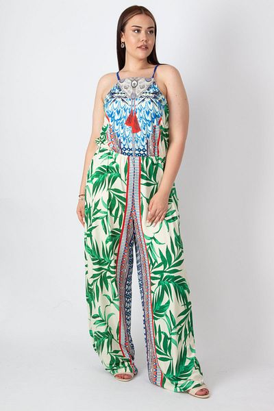 Şans Plus Size Jumpsuit - Multi-color - Regular fit