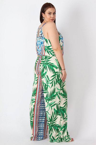 Şans Plus Size Jumpsuit - Multi-color - Regular fit