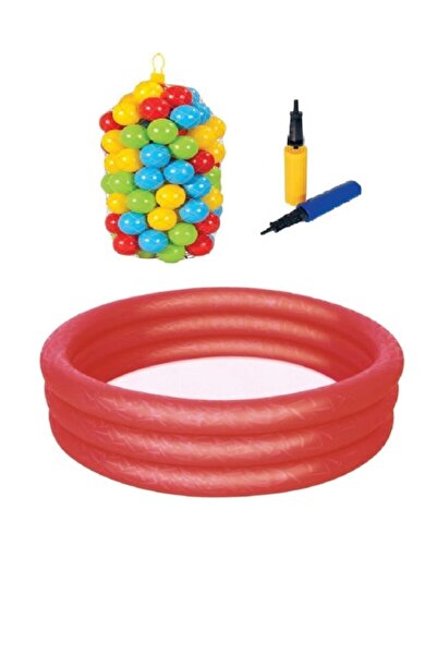 BESTWAY Süper Eglenceli Oyun Seti 122 Cm Havuz + 100 Adet 6cm Top Pompa