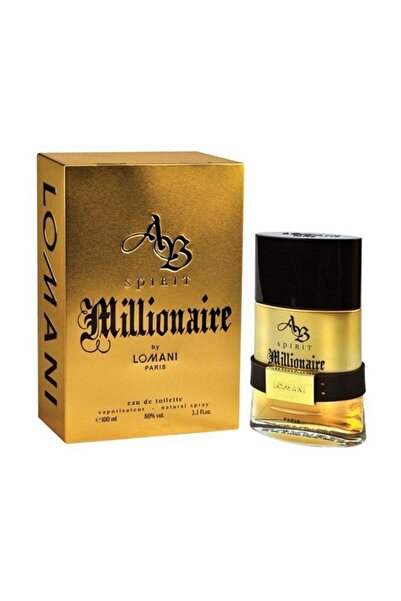 Lomani AB Spirit Millionaire من لوماني للرجال، بخاخ ماء تواليت للرجال، 3.3 أونصة