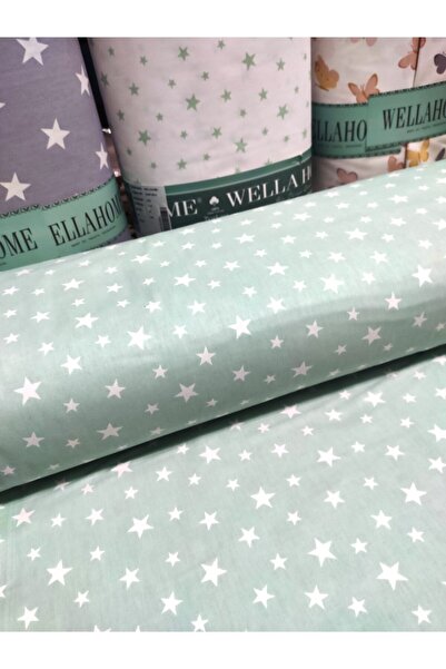 Wella Home Menta Podea Stea Albă Poplin / Material Akfil 240 Cm Lățime