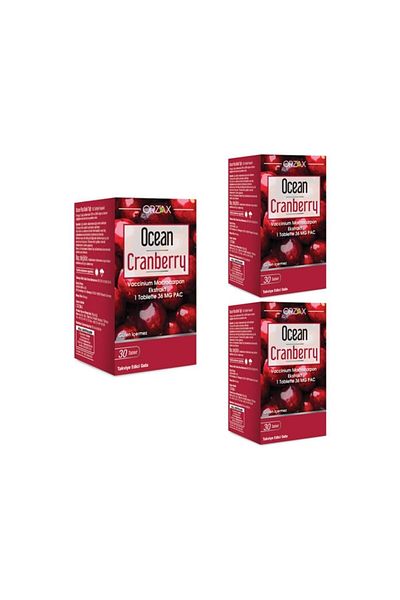 Ocean Cranberry 30 Tablet X 3 Pieces