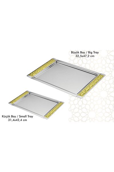 ÖzSa Home Tiamo Honeycomb Gold Double Tray