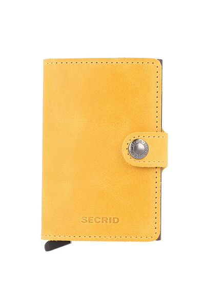 Secrid 6,5 cm Vintage Leder Geldbörse – Mini-Geldbörse, RFID-Kreditkartenetui