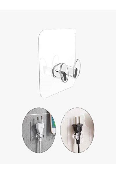 Fırtına Ticaret Self Adhesive Transparent Cable Holder Toothbrush Hanger