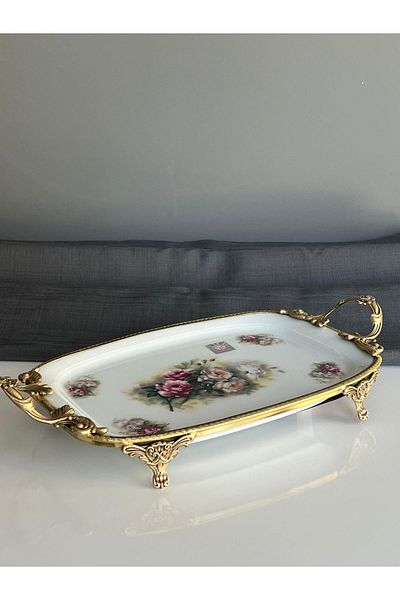 ROSSEV Antique Rectangular Plate with Handle