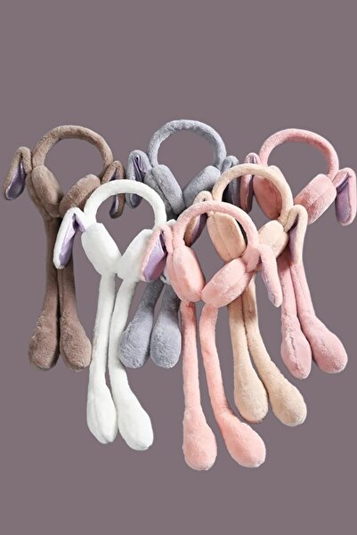 ESUSO Peluş Sesli Hareketli Oynar Tavsan Kulaklık,kulak Isıtıcı Kadın Bere