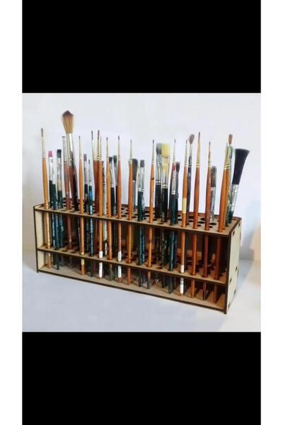 gebzeli Fırçalık 3mm Kahverengi-akçaağaç Ve Iki Renkli Mdf 52 Adet Delikli 25,5*7*10mm