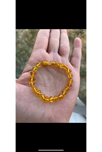 KEHRİBAREVİ KARAMAN Sertifikalı Damla Kehribar Bebek Bileklik