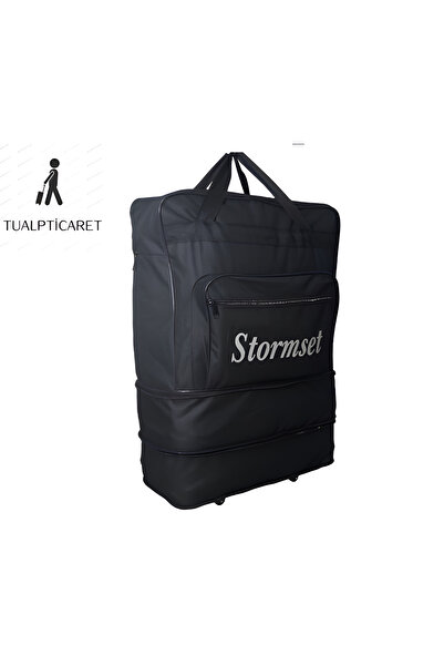 tualpticaret Genişleyebilir Seyahat Çantası Hurç Çeyiz 5 Tekerlekli kumaş Büyük Boy Valiz üç Körüklü Valiz