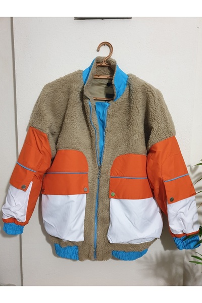 S&A Collectionn Унисекс цветно блоково ежедневно яке с голям джоб и голям размер