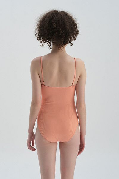 Dagi Covered Strapless Salmon Swimsuit