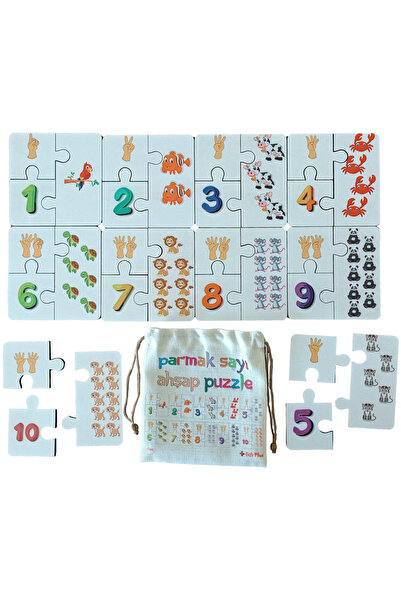 gift plus Rakamlar Ahşap Eğitici Çocuk Oyuncağı Puzzle Yapboz