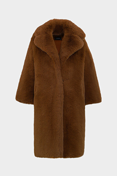 Açelya Okcu Premium Long Feather Rex Faux Women's Fur Coat