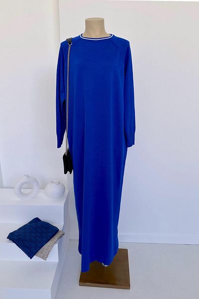 Ka Hijab Φόρεμα Raglan Mercerized - Saks Blue