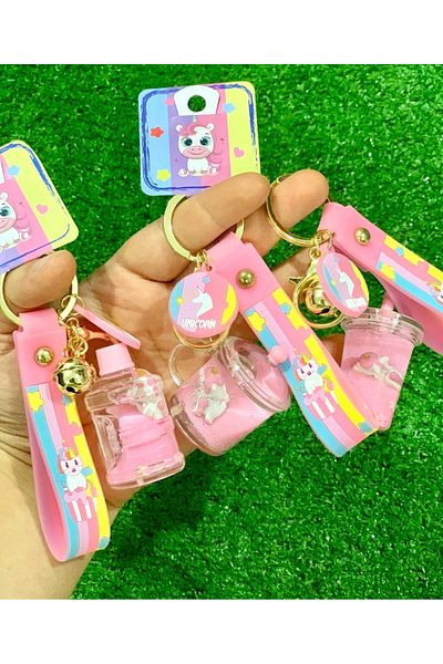 Meyra Accessories Cute Watery Unicorn Figured Topitop Candy Car Bag Ornament Keychain