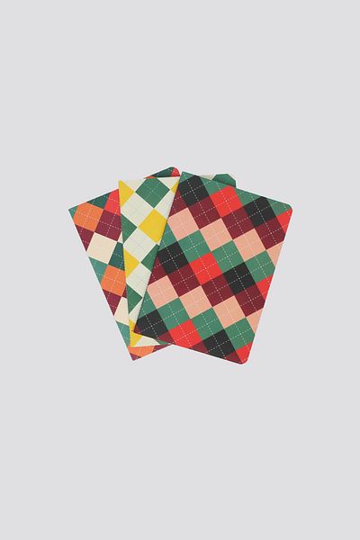 gentry Set de caiete cu dungi cu model diamantat dimensiune A5 (PACHET ADVANTAGE DE 3) |   Caiet de design |   88 de pagini
